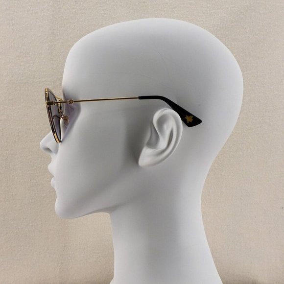 Gucci GG0062 Aviator Polarized Sunglasses Black Gray OS - Picture 13 of 16